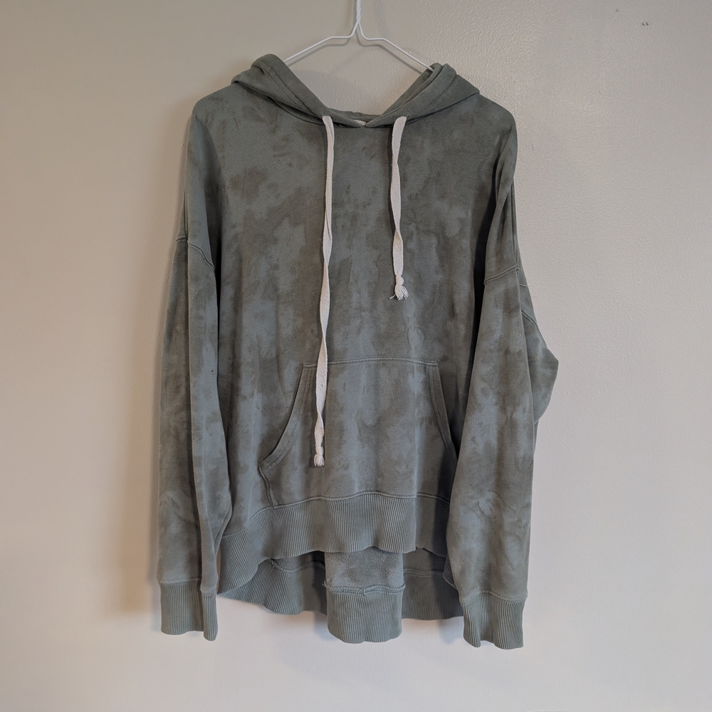 Aerie Green Tie Dye Hoodie Size M